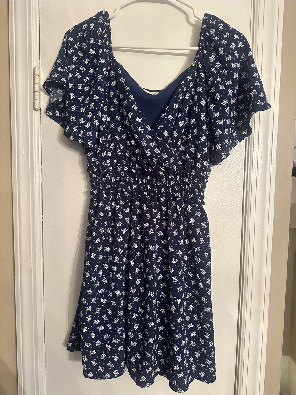 Altar'd State Navy Blue Floral Mini Dress